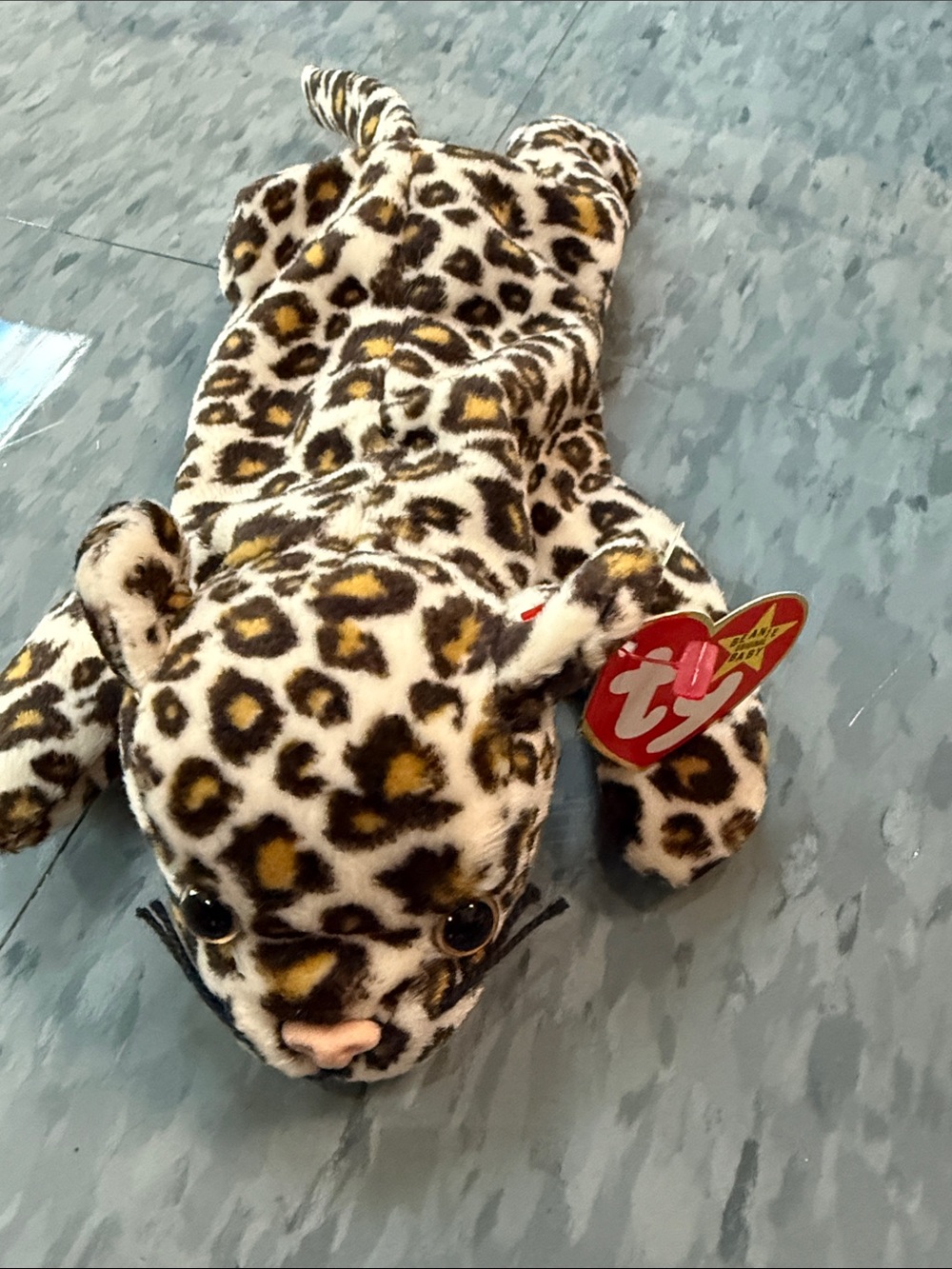 Ty Freckles the Leopard Plush Toy - White, Brown & Black